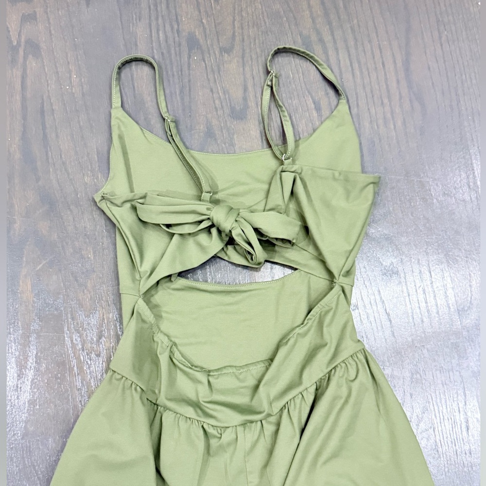 Cutout Strapless Jumpsuit in Light Green - Picture 6 of 8